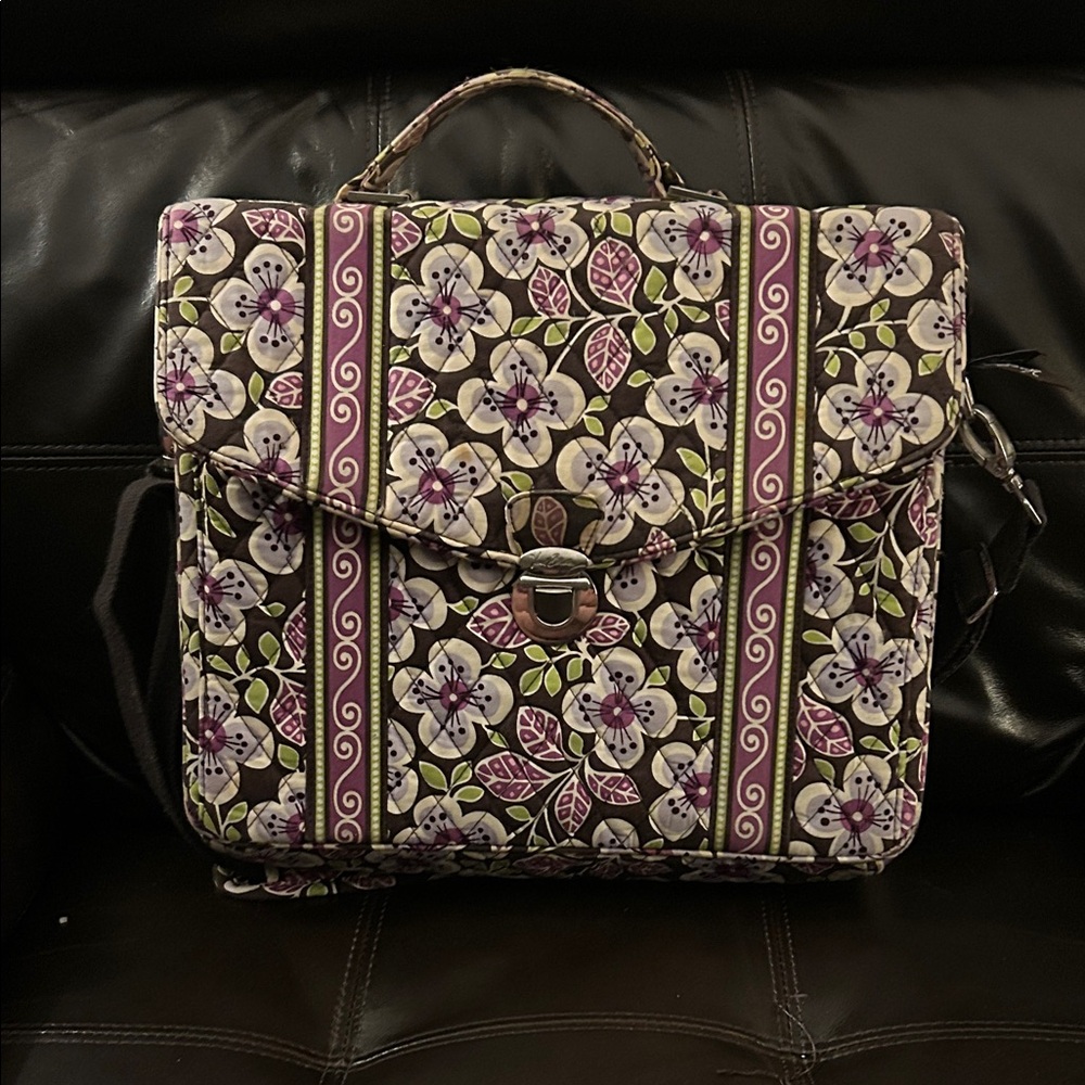 Vera Bradley Purple Floral Laptop Bag